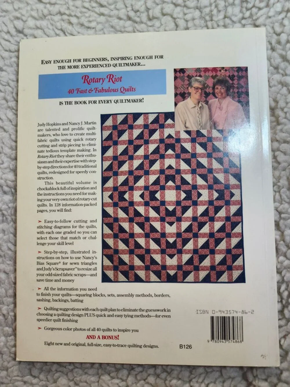 Rotary Riot 40 Fast & Fabulous Quilts Judy Hopkins Nancy J Martin Softcover - Picture 14 of 14